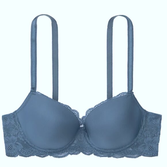 NWOT! 34DDD Victoria’s Secret Dream Angels, Lightly Lined Demi Bra, Blue Lace - Picture 3 of 3